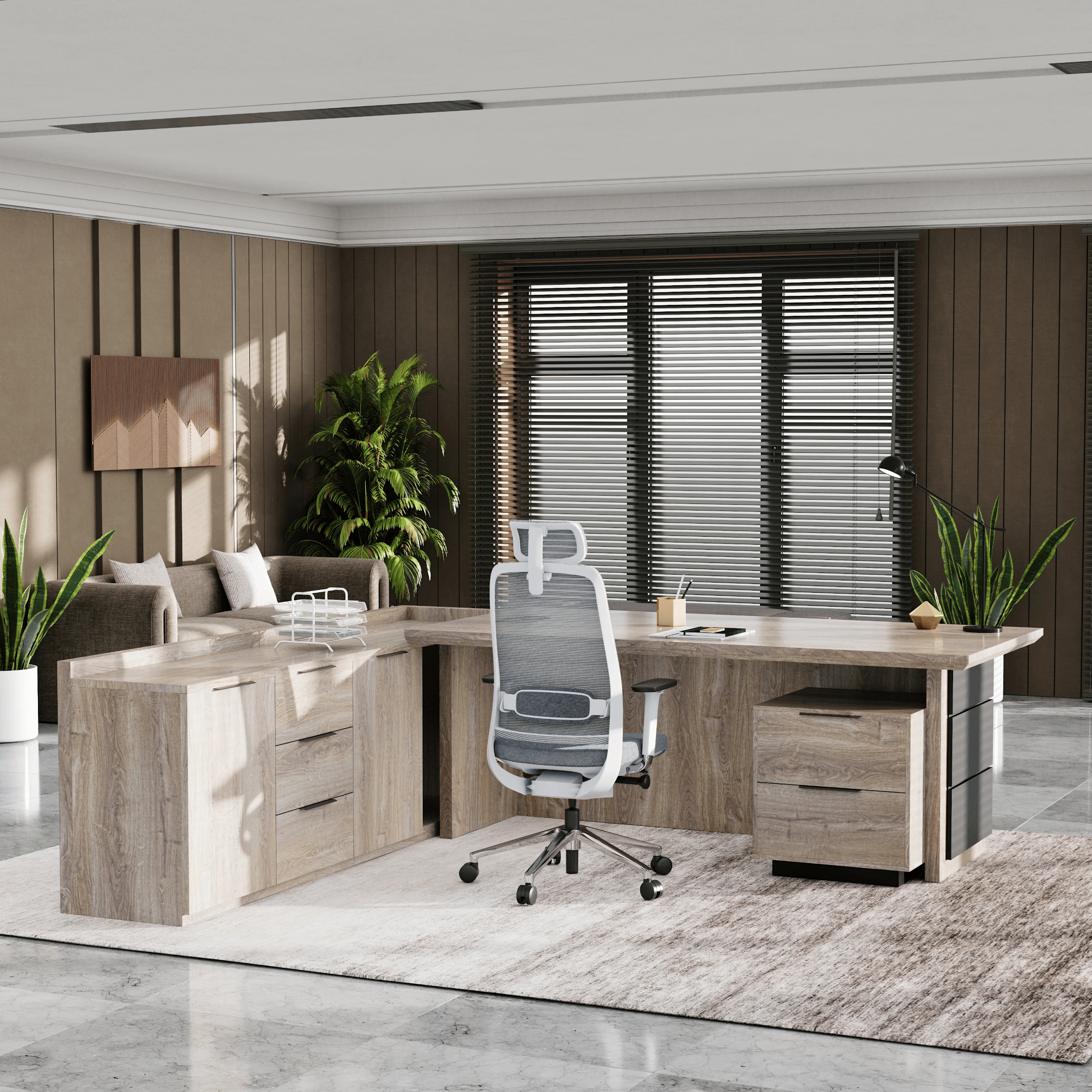 Austin · Modern L-Shaped Executive Desk