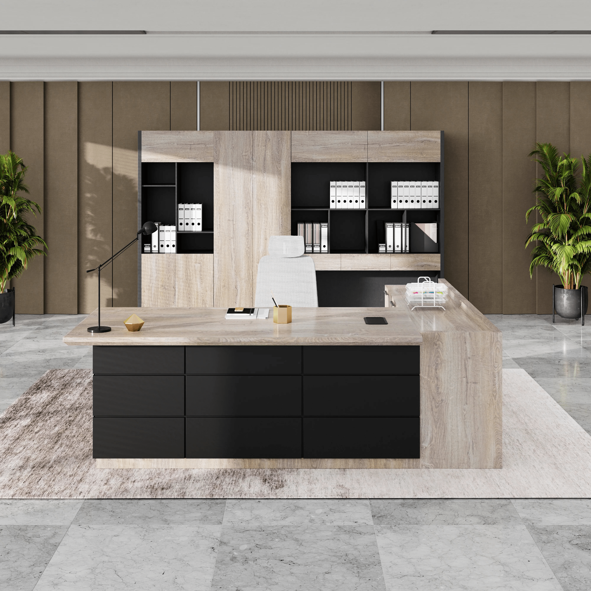 Austin · Modern L-Shaped Executive Desk
