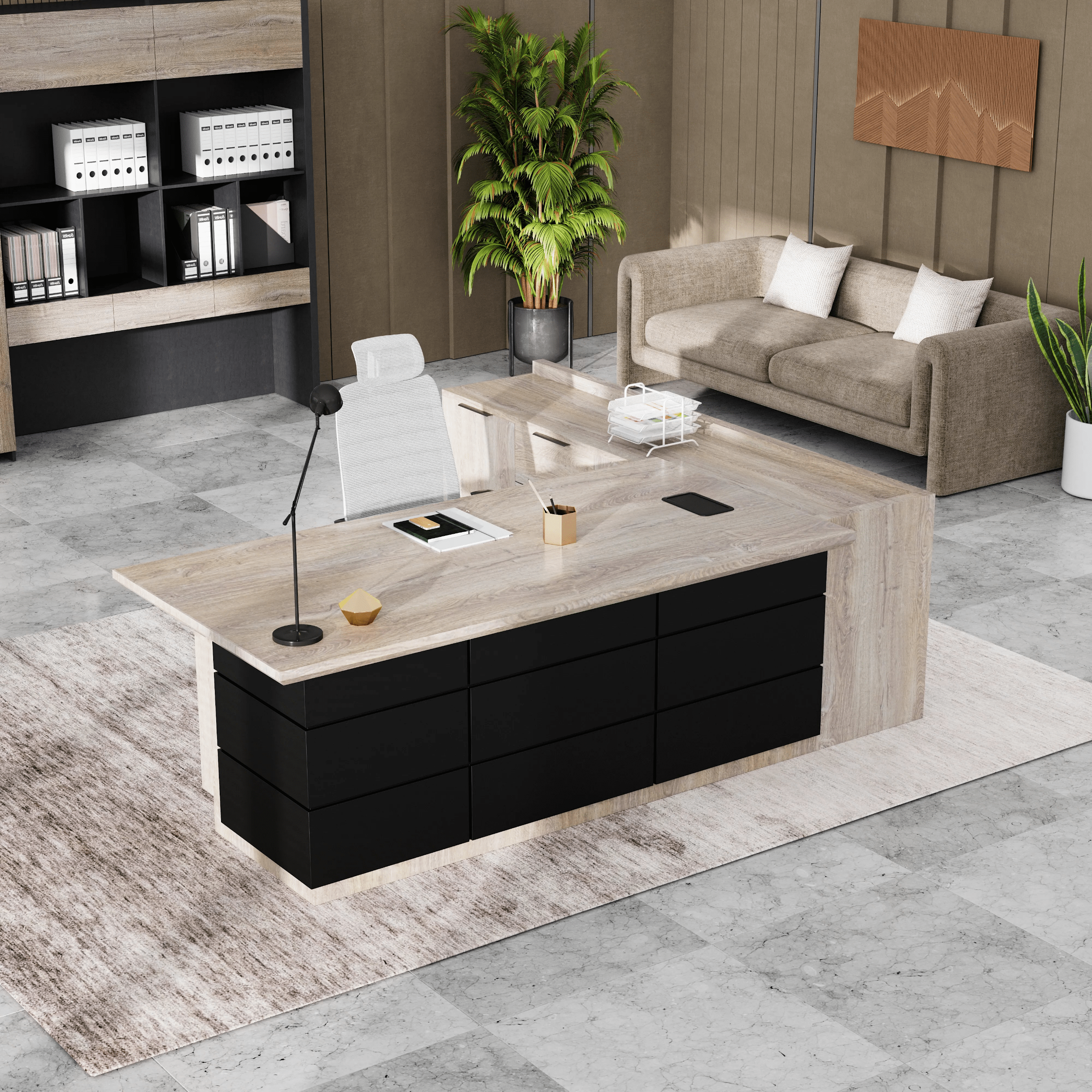 Austin · Modern L-Shaped Executive Desk
