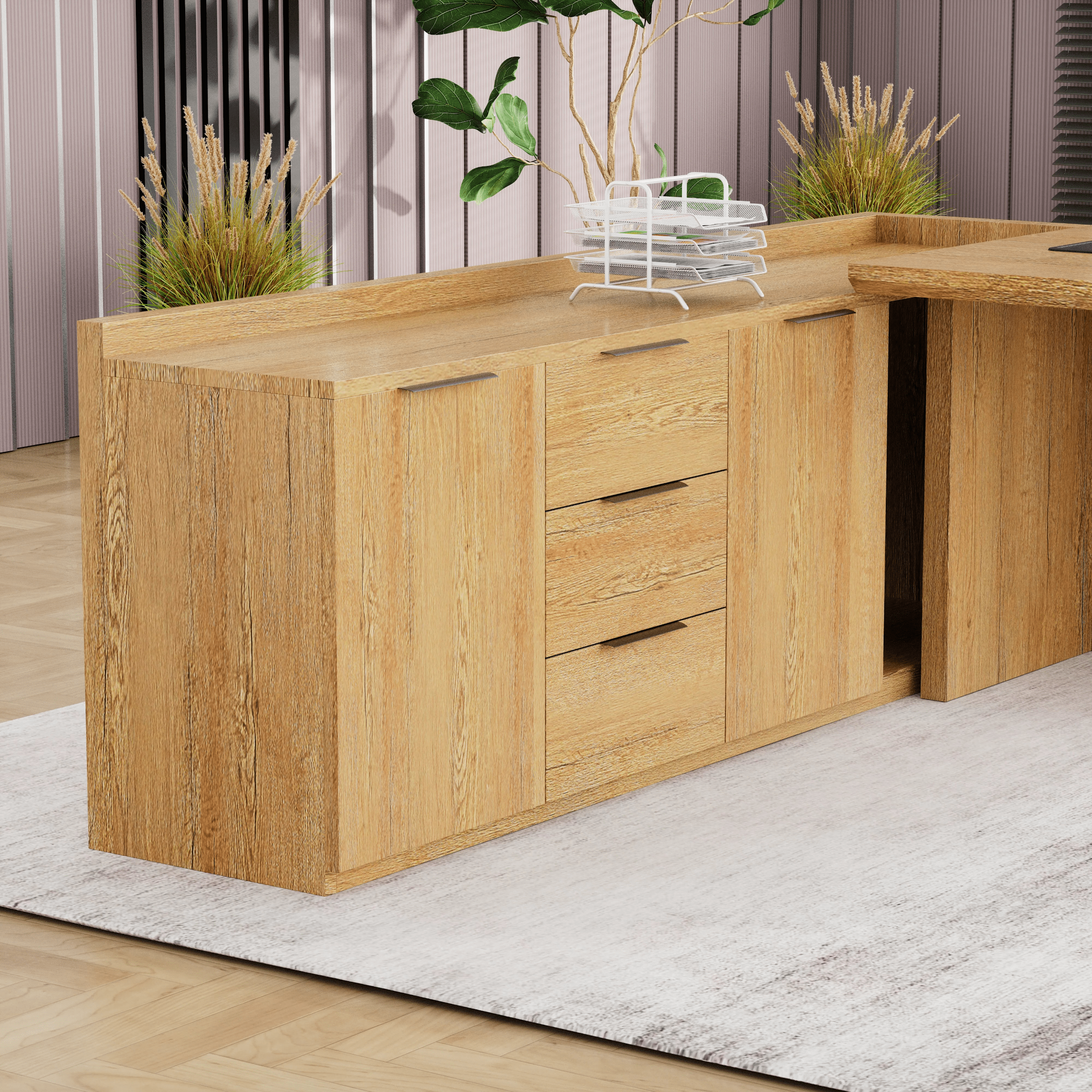 Austin · Modern L-Shaped Executive Desk