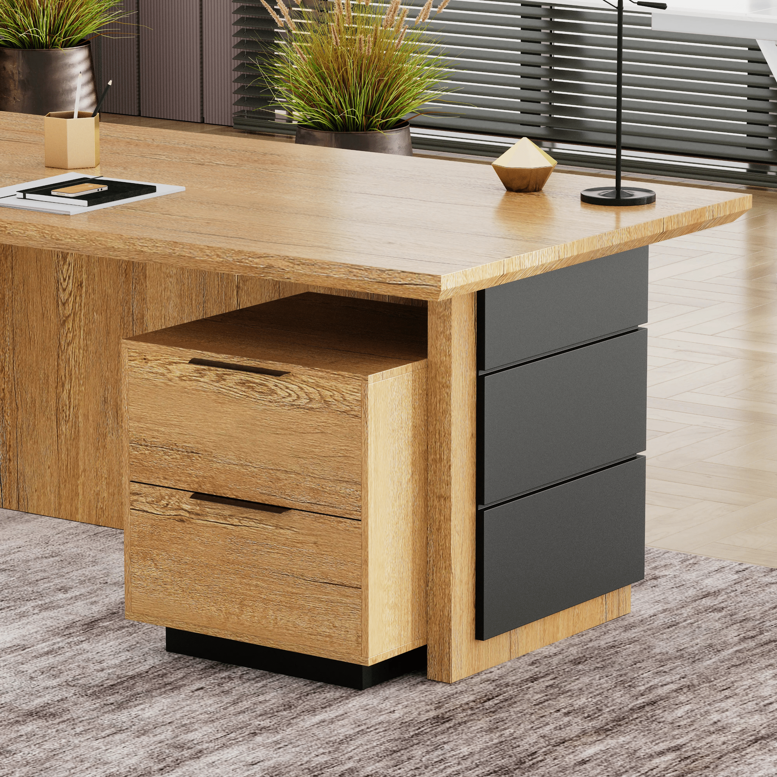 Austin · Modern L-Shaped Executive Desk