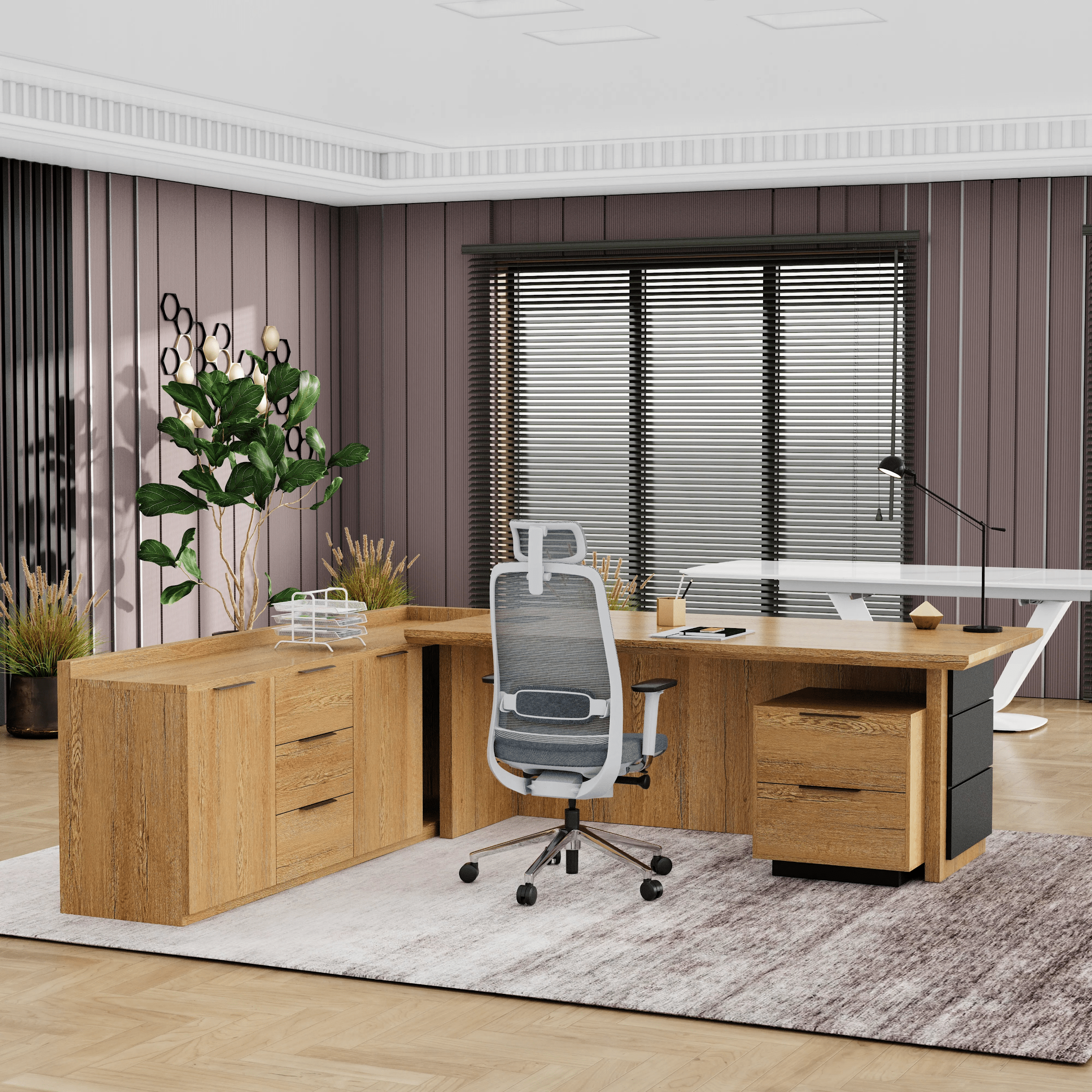 Austin · Modern L-Shaped Executive Desk