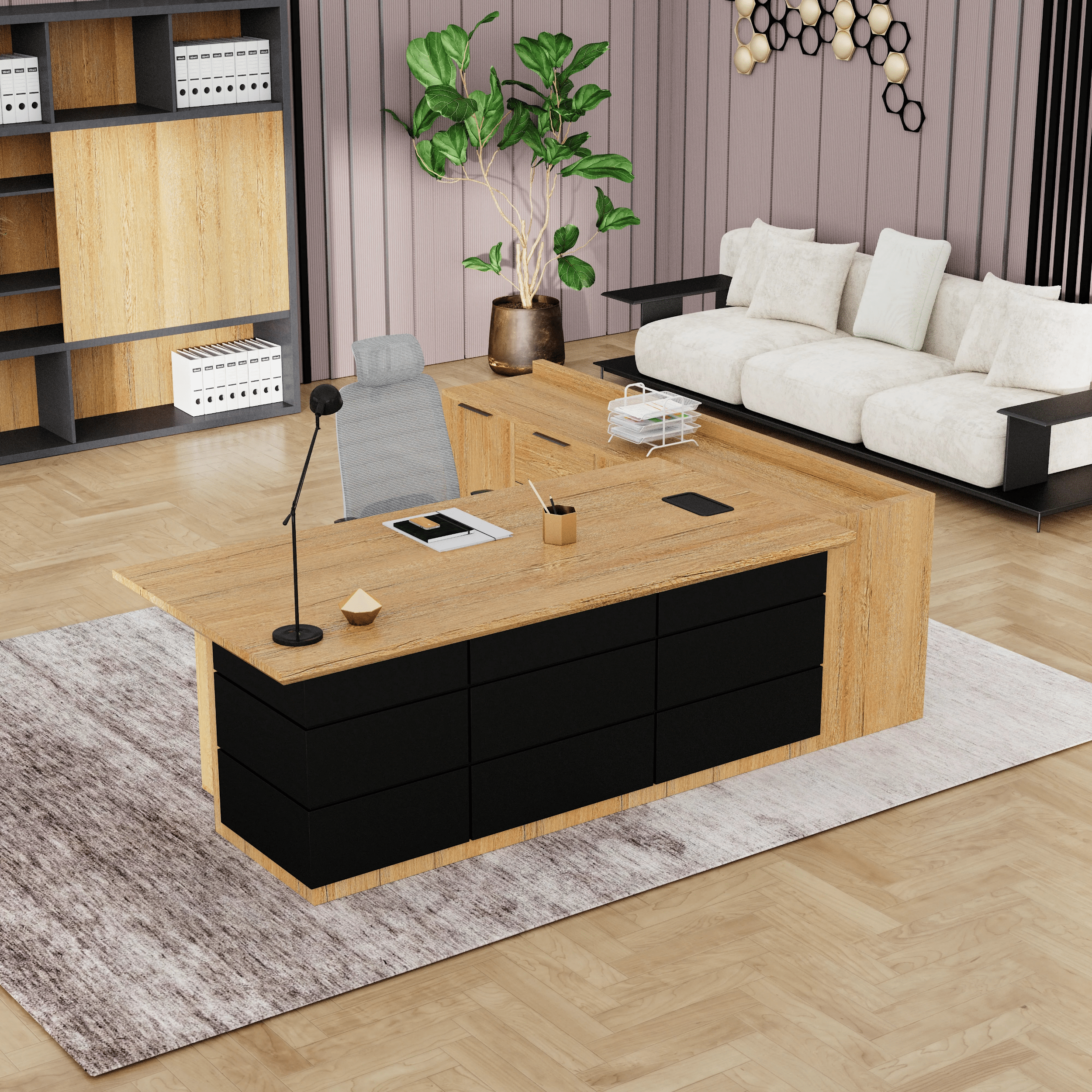 Austin · Modern L-Shaped Executive Desk