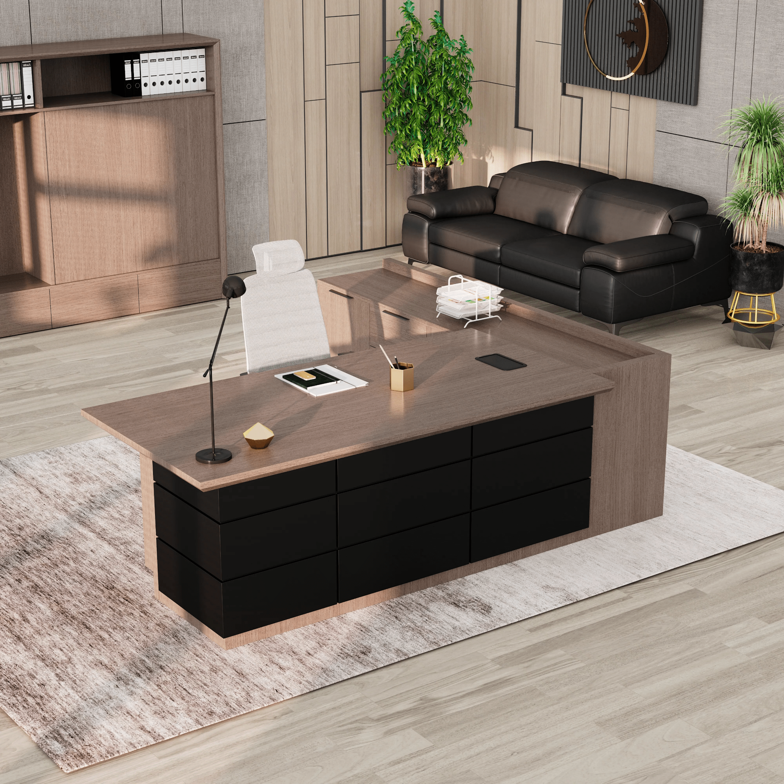 Austin · Modern L-Shaped Executive Desk
