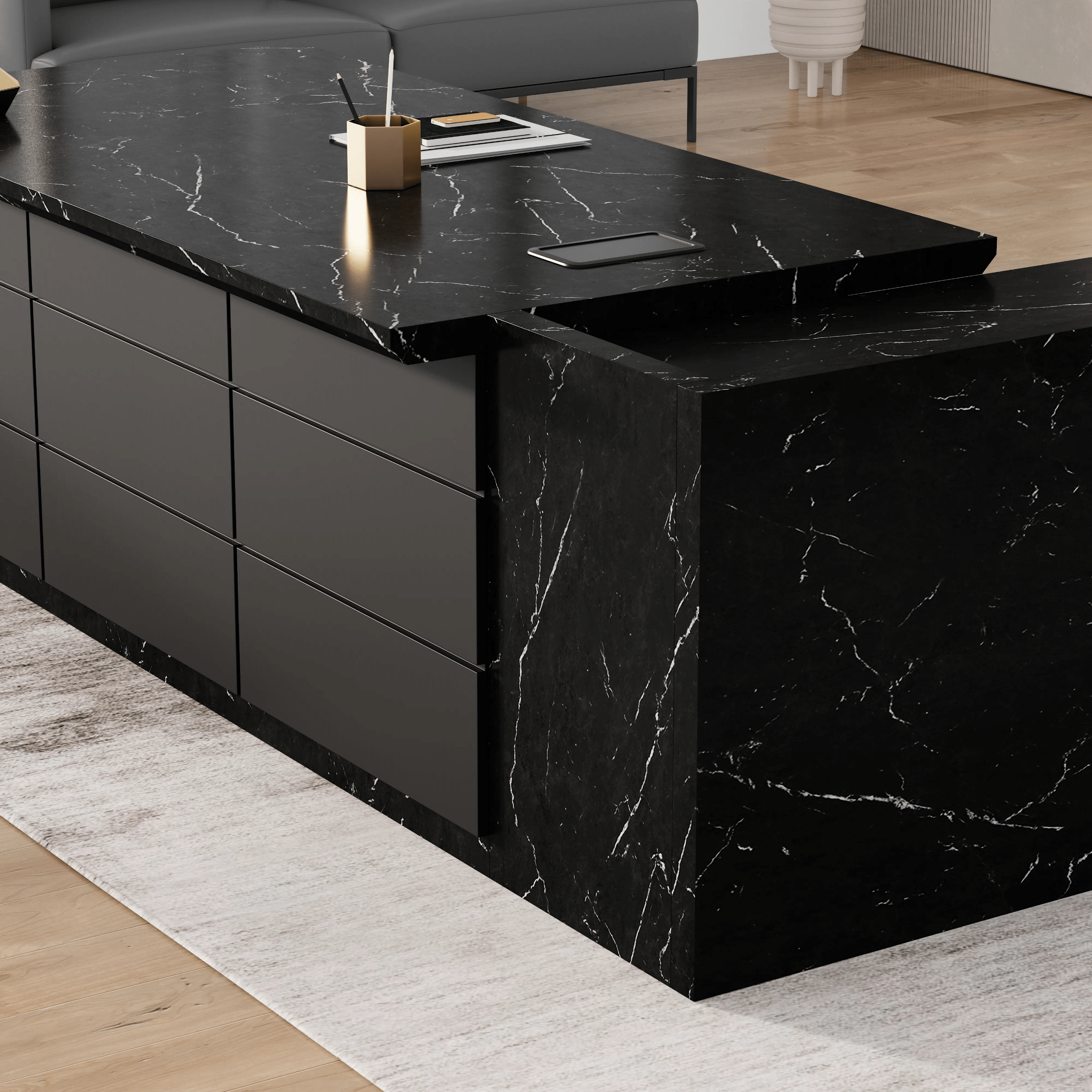 Austin · Modern L-Shaped Executive Desk