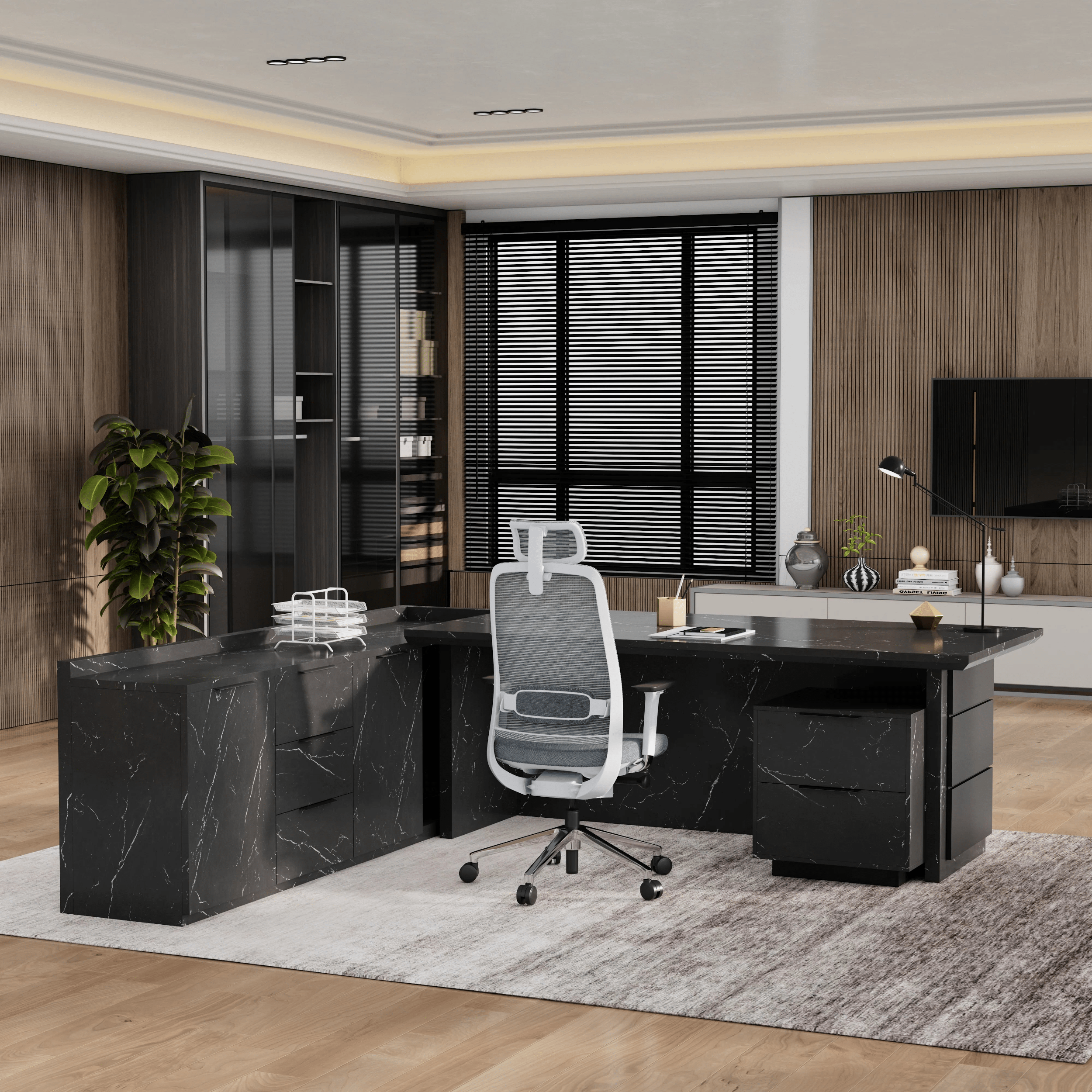 Austin · Modern L-Shaped Executive Desk