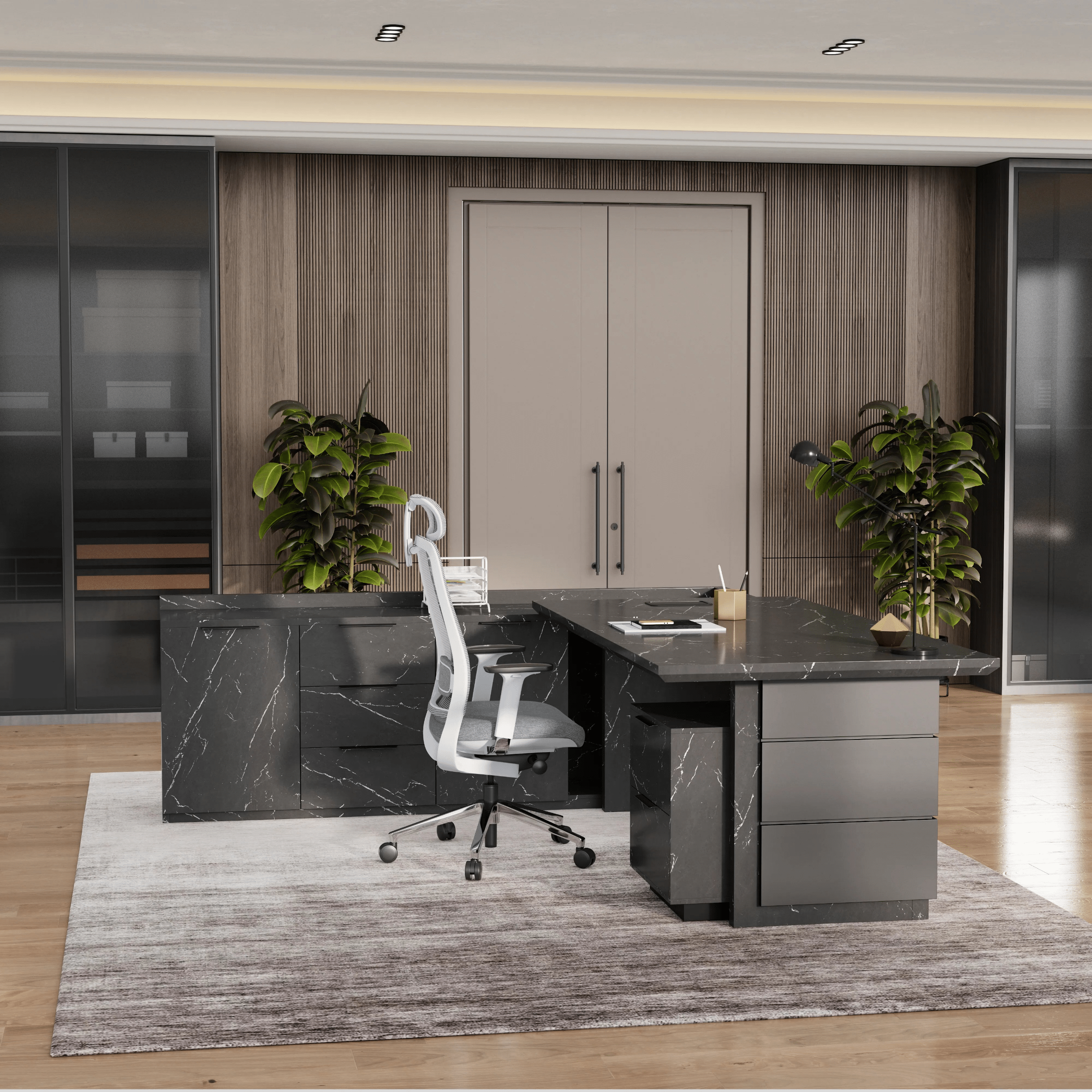 Austin · Modern L-Shaped Executive Desk