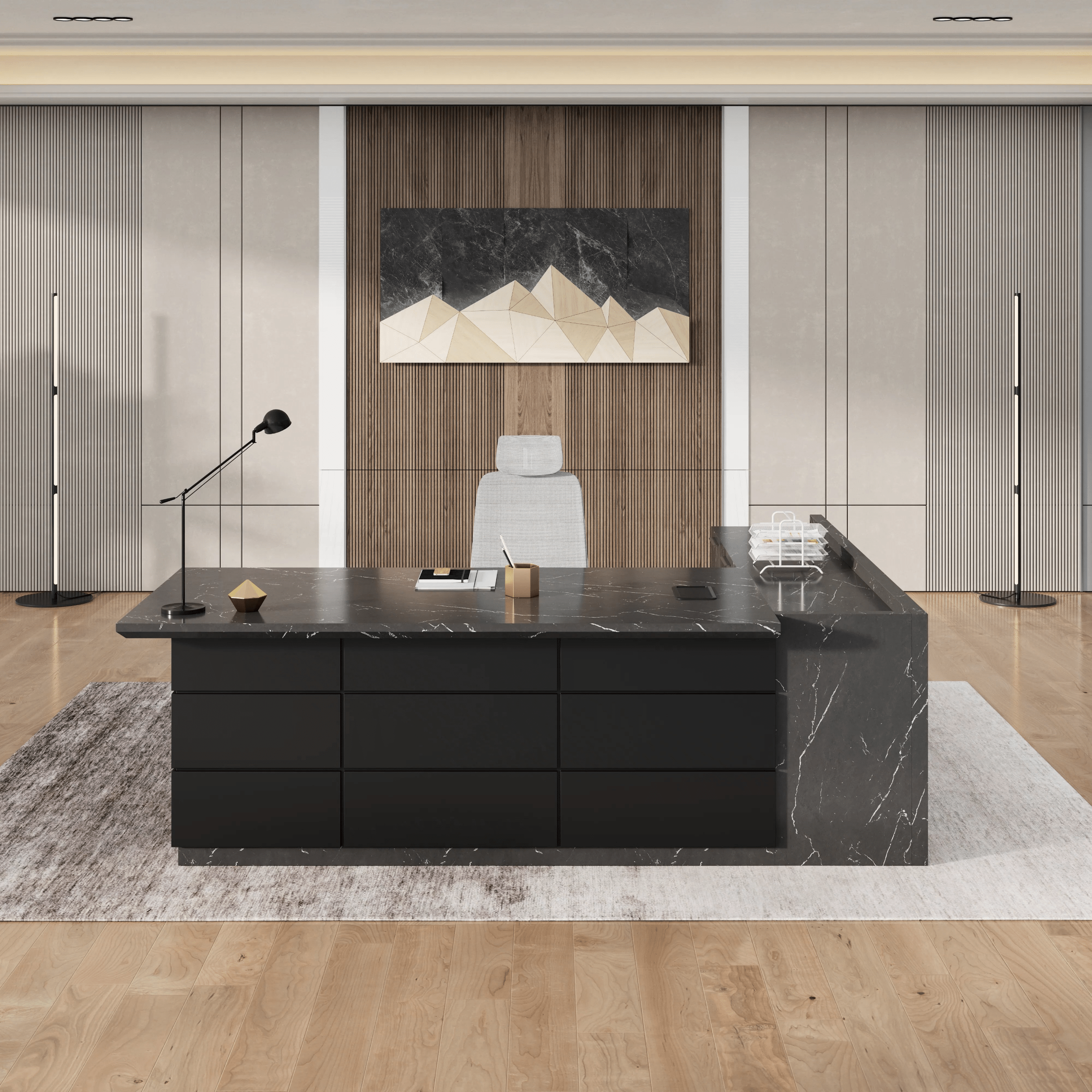 Austin · Modern L-Shaped Executive Desk