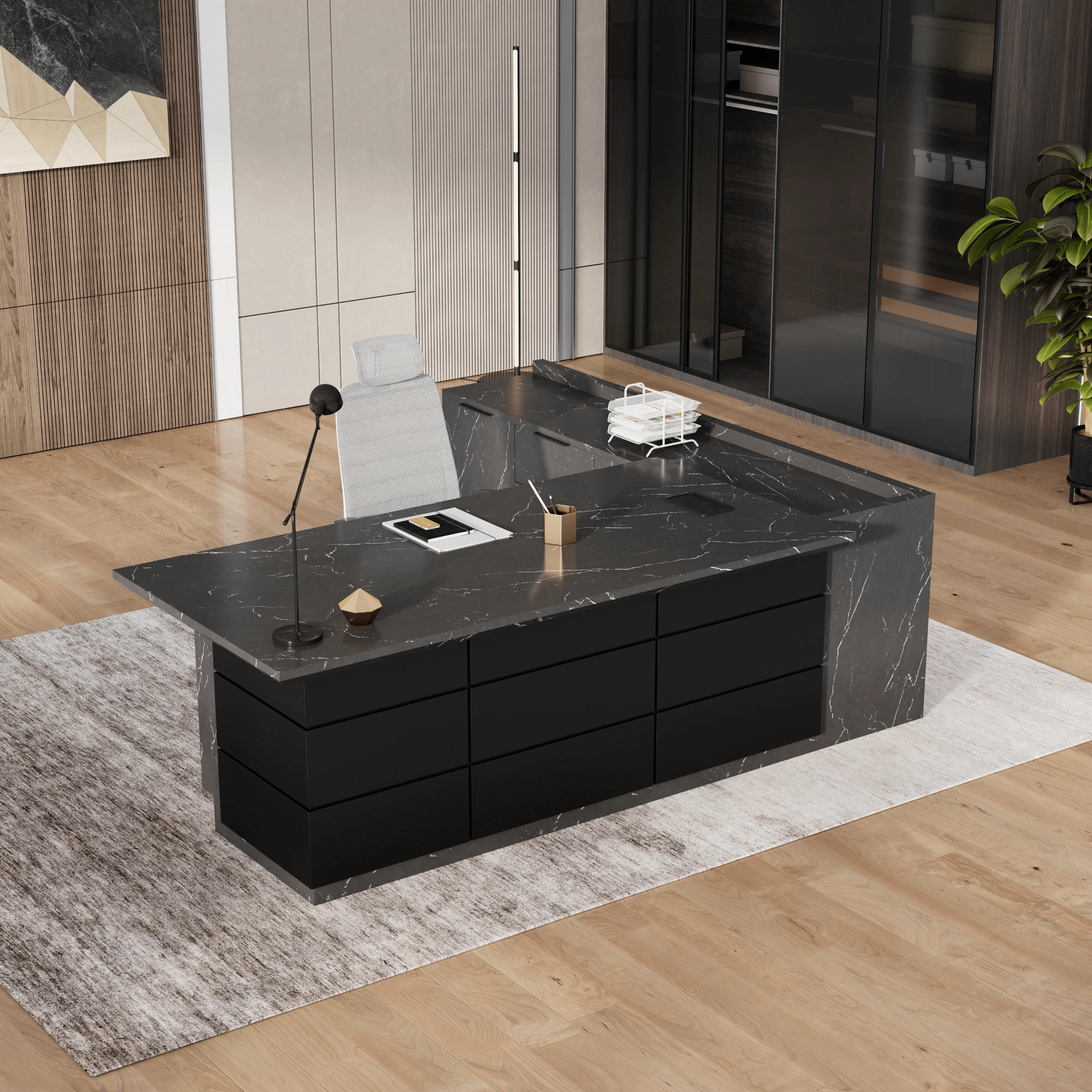 Austin · Modern L-Shaped Executive Desk