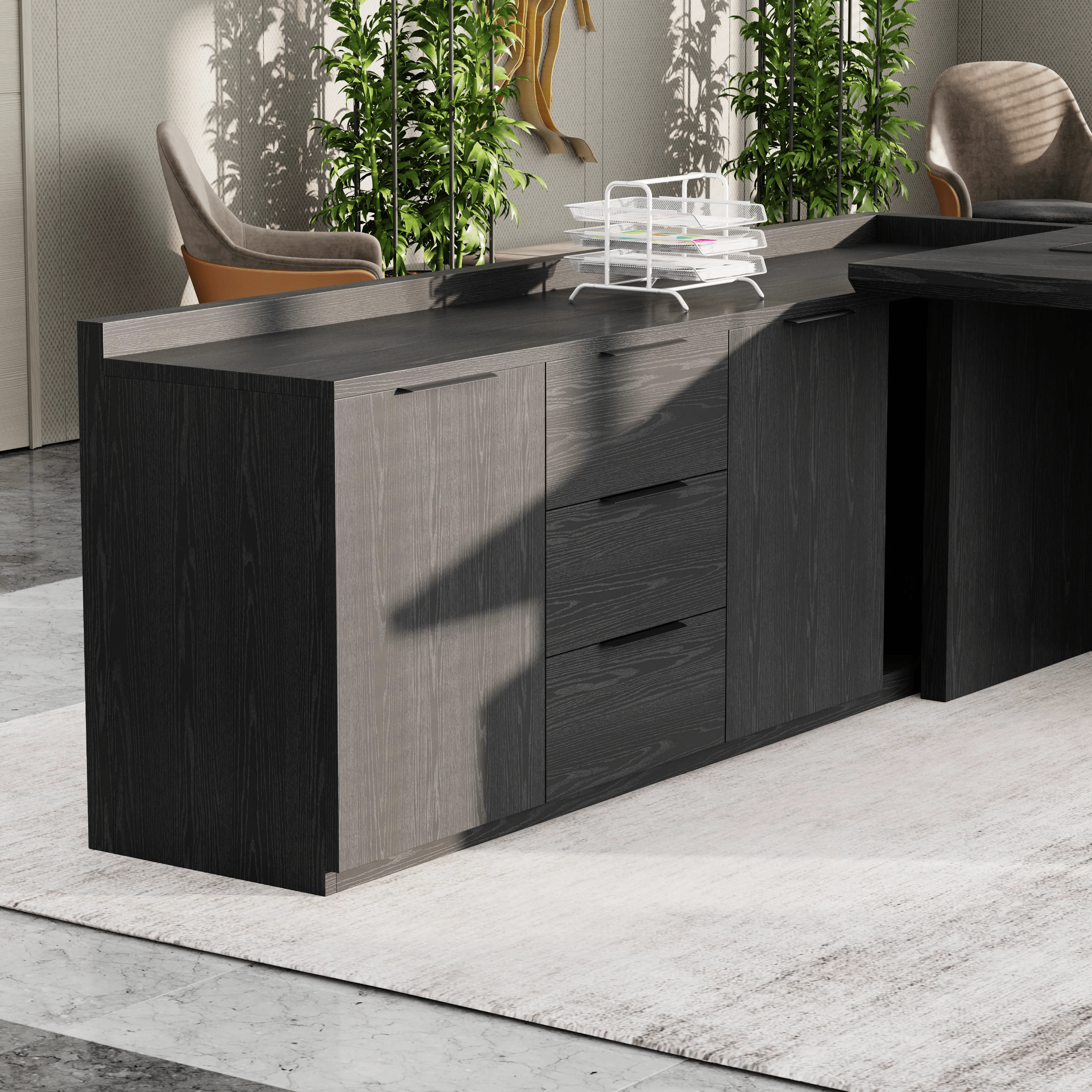 Austin · Modern L-Shaped Executive Desk