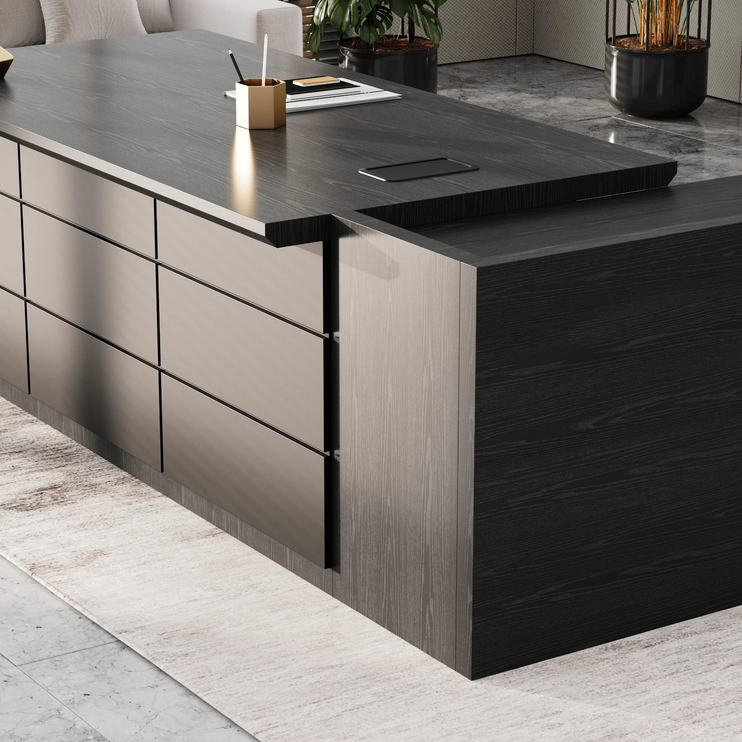 Austin · Modern L-Shaped Executive Desk
