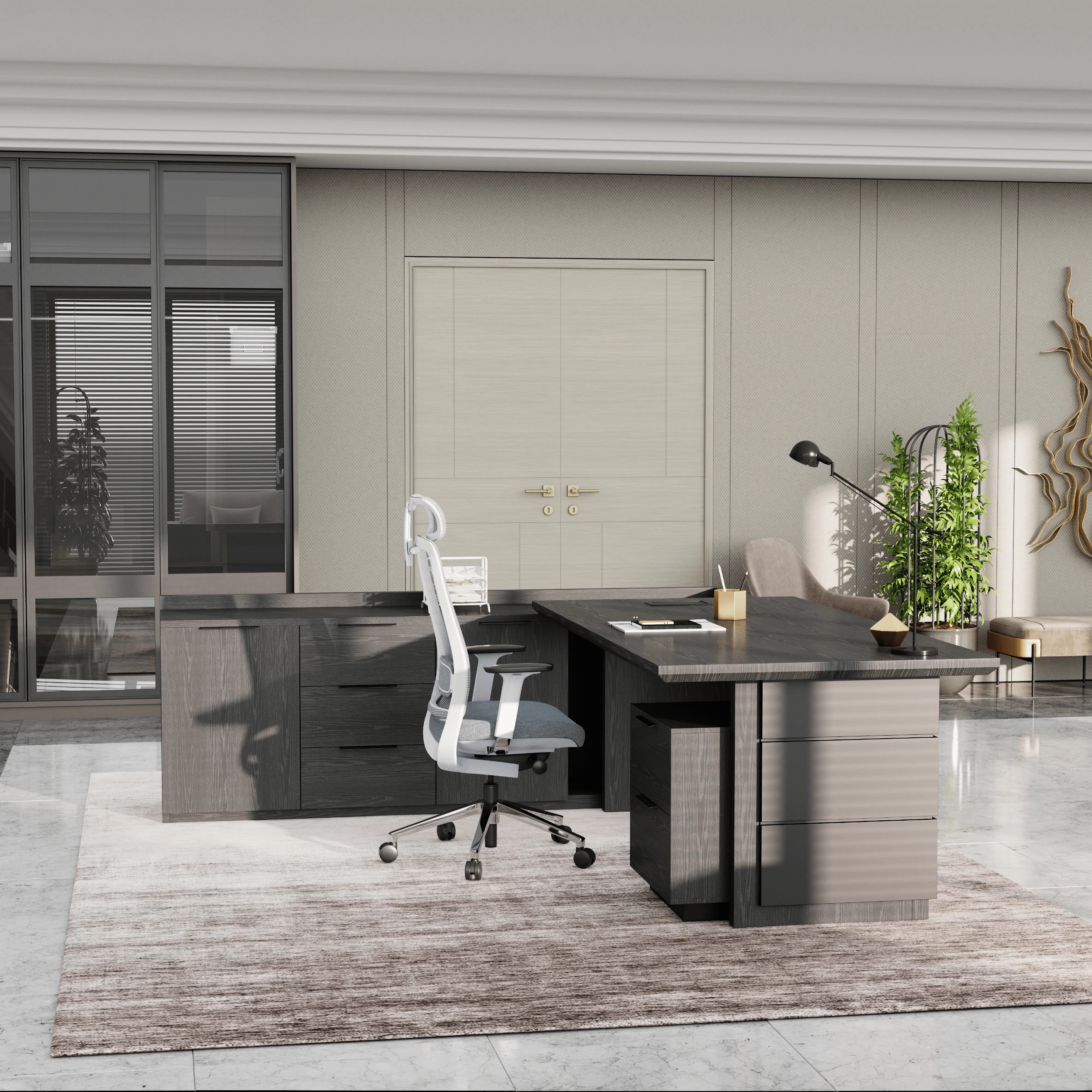 Austin · Modern L-Shaped Executive Desk