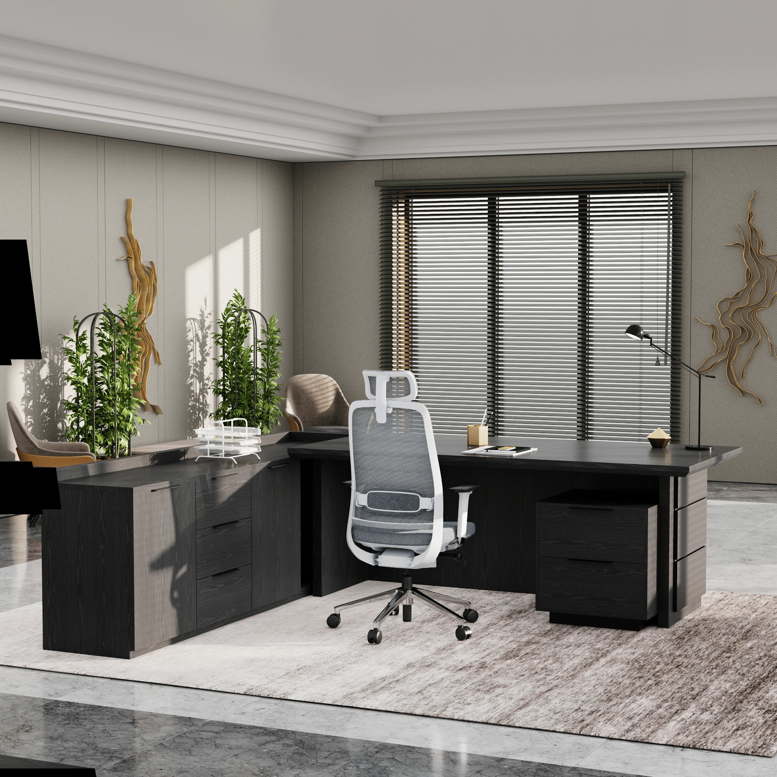 Austin · Modern L-Shaped Executive Desk