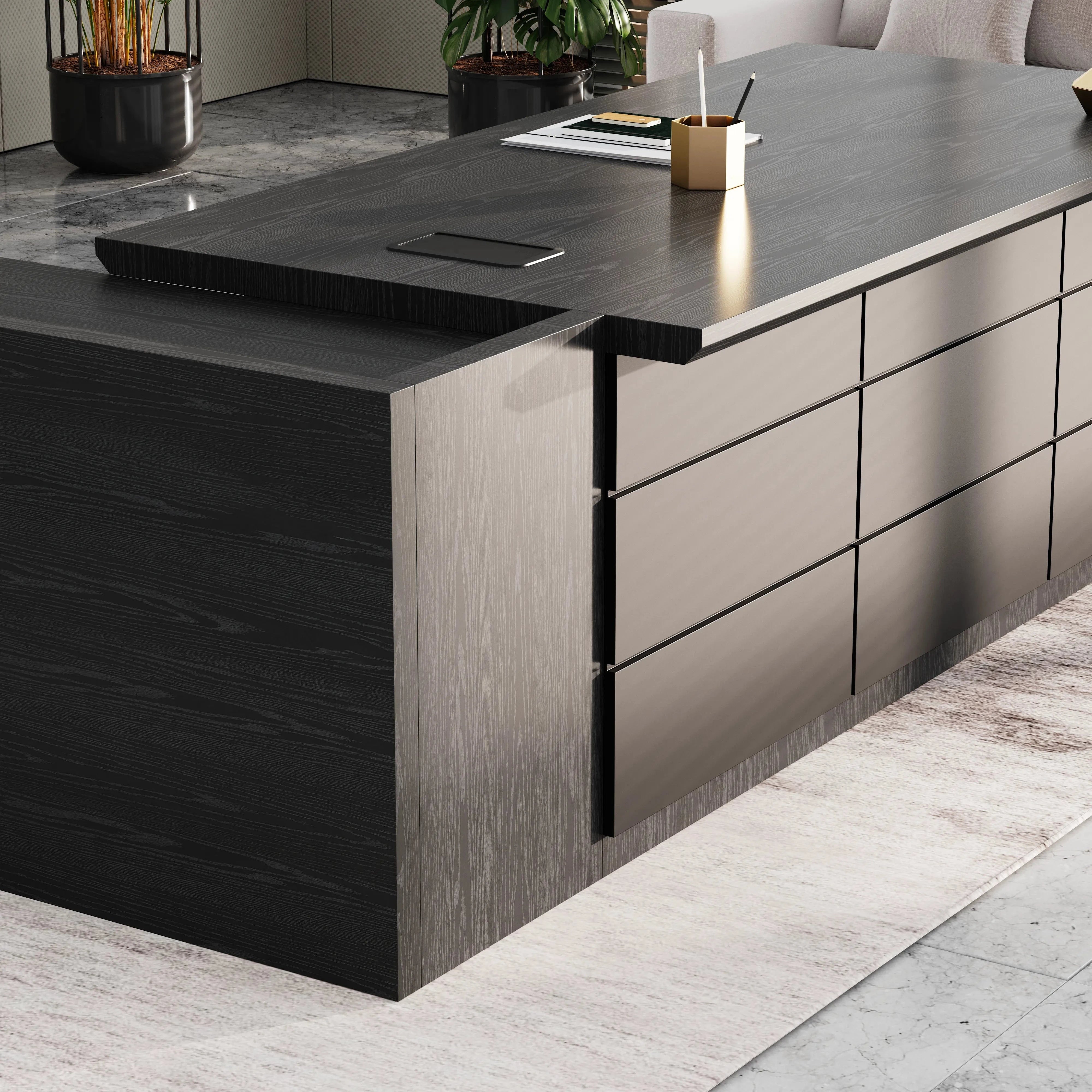 Austin · Modern L-Shaped Executive Desk