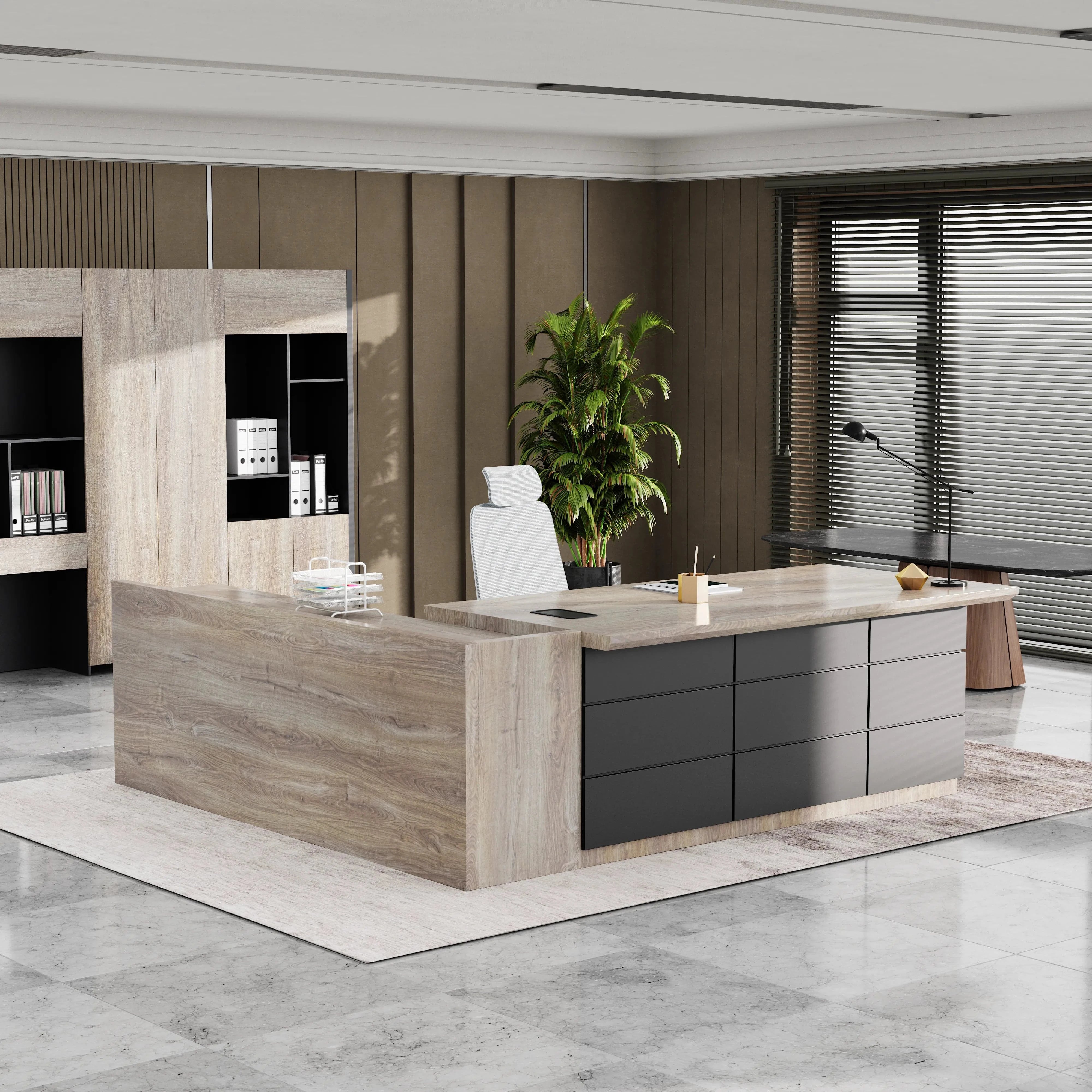 Austin · Modern L-Shaped Executive Desk