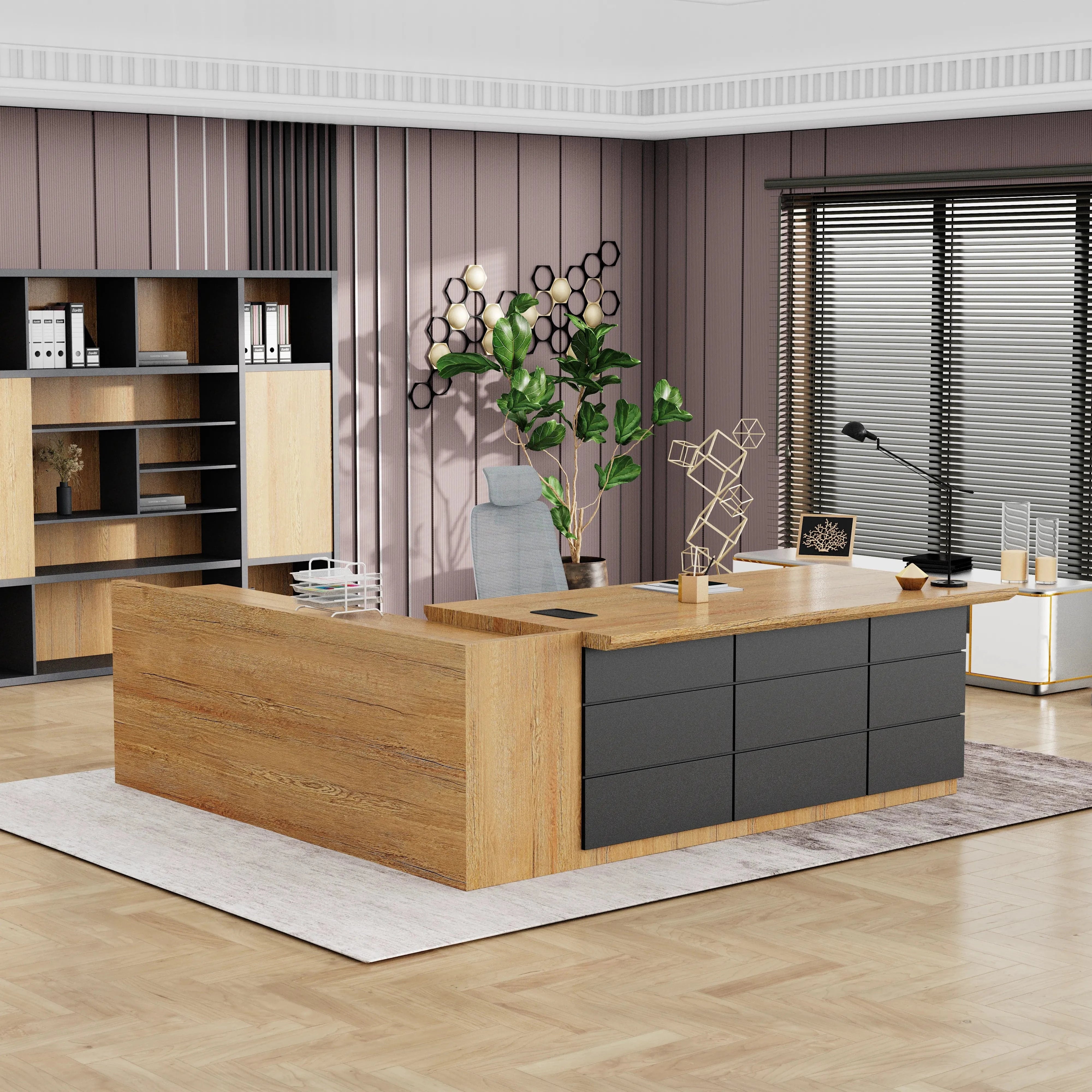 Austin · Modern L-Shaped Executive Desk