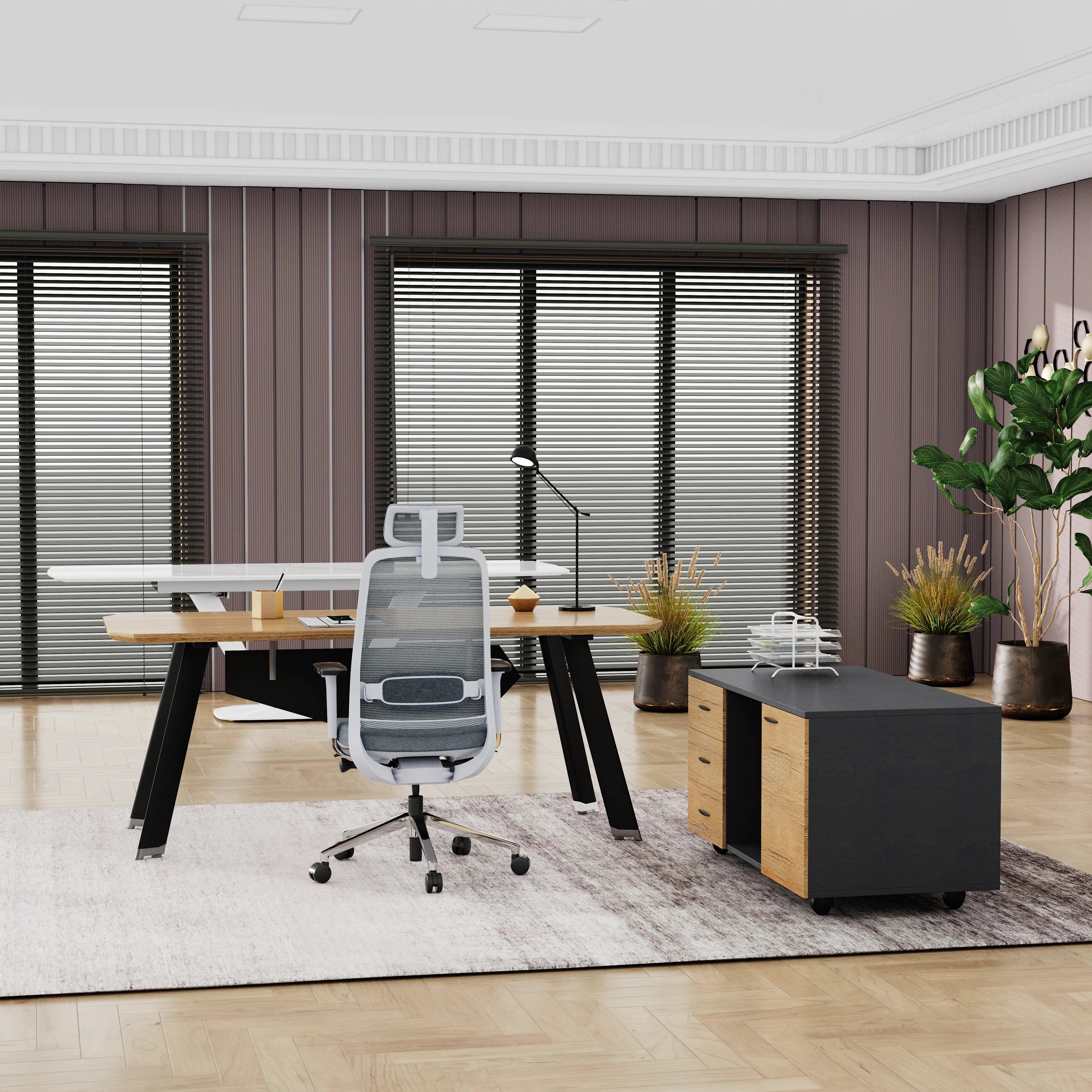Bentley · Executive Desk w/ Mobile Storage