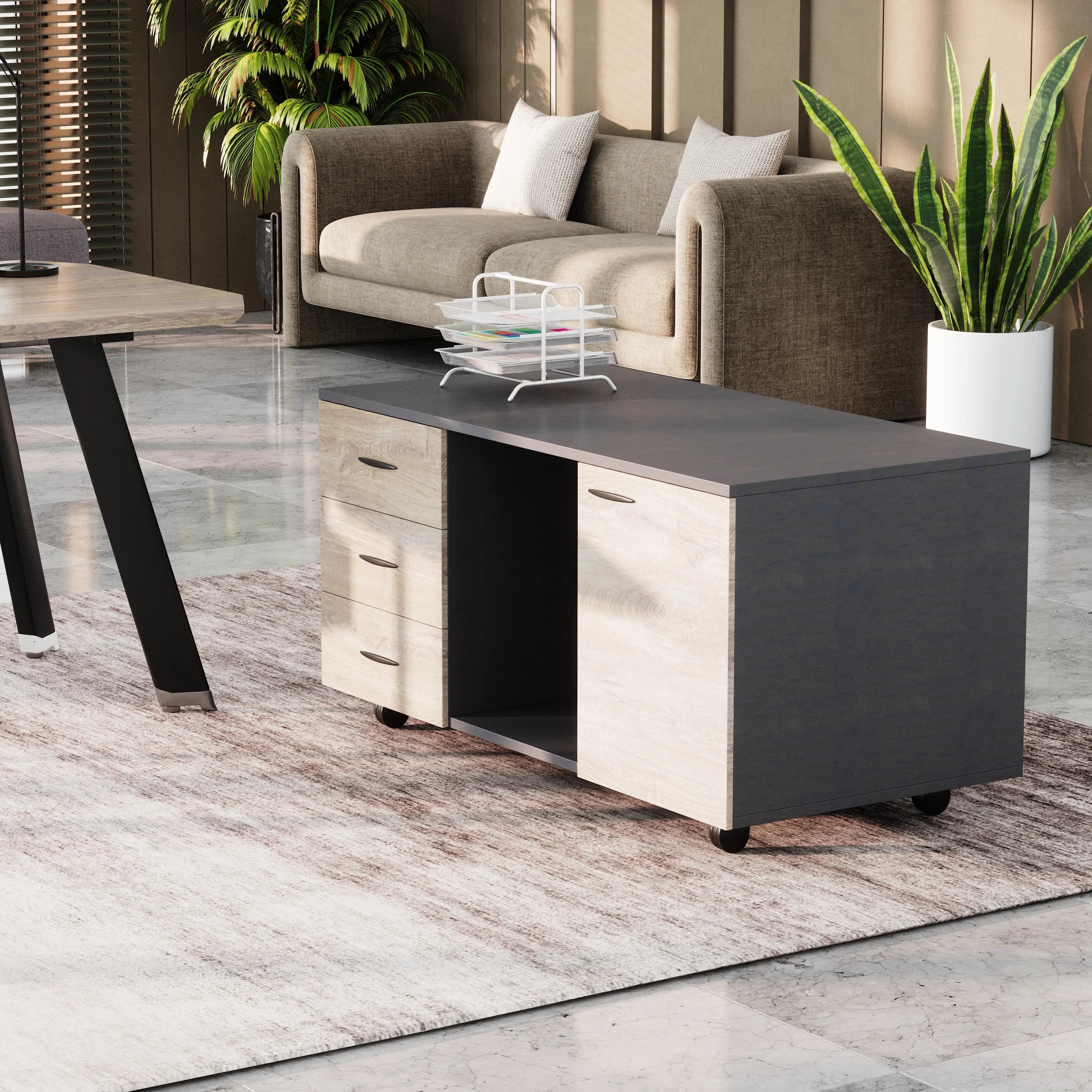 Bentley · Executive Desk w/ Mobile Storage