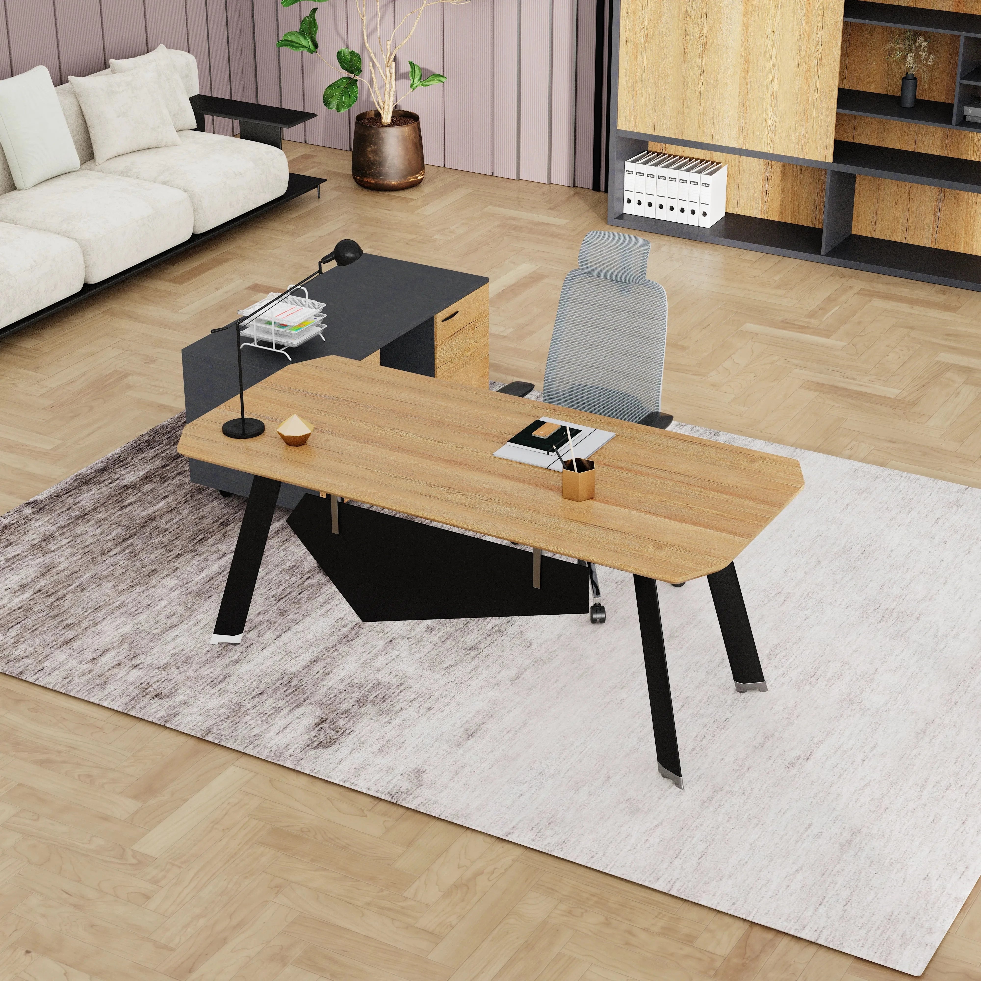 Bentley · Executive Desk w/ Mobile Storage