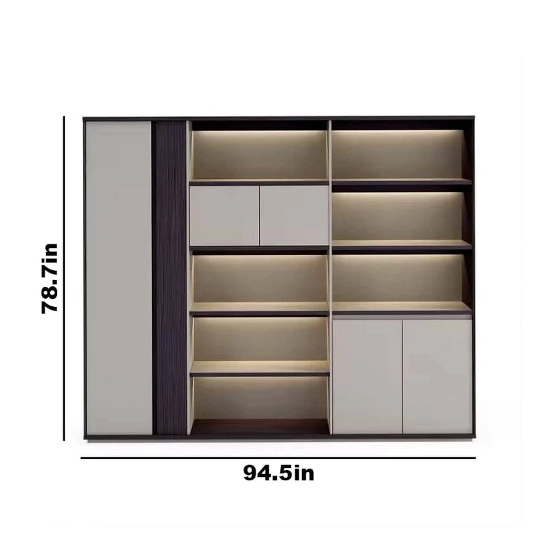 Estantería de pared para biblioteca color beige de 95