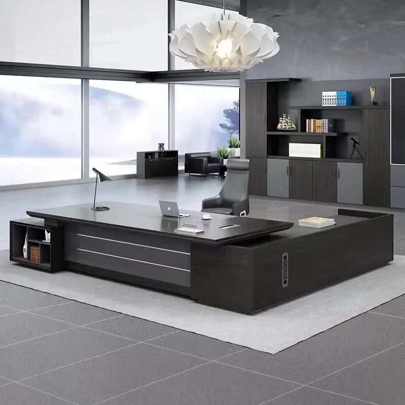 Burndy · Modern L-Shaped Executive Desk