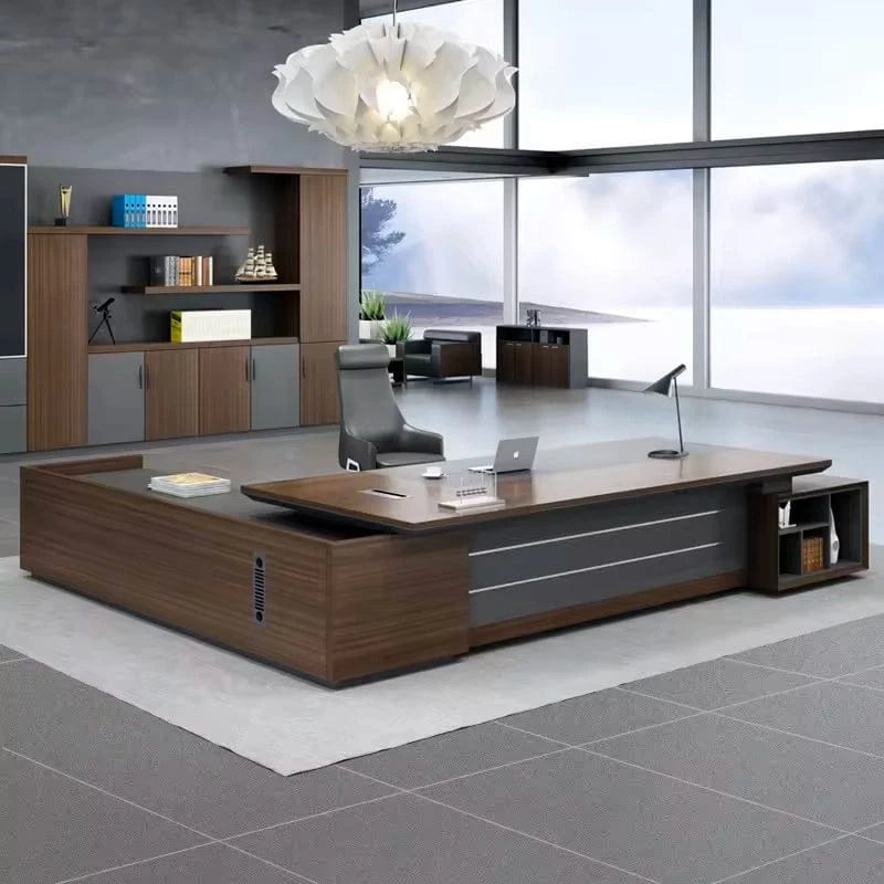 Burndy · Modern L-Shaped Executive Desk