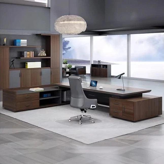 Burndy · Modern L-Shaped Executive Desk