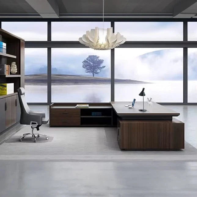 Burndy · Modern L-Shaped Executive Desk