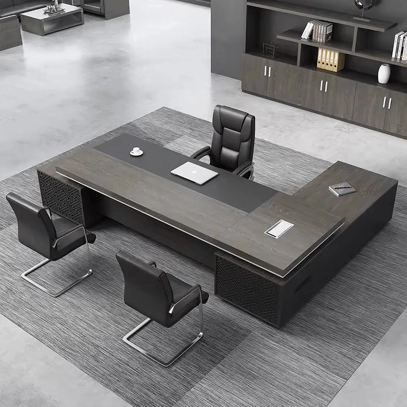 Caspian ยท Modern L-Shaped Executive Desk