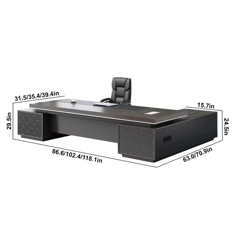 Caspian ยท Modern L-Shaped Executive Desk