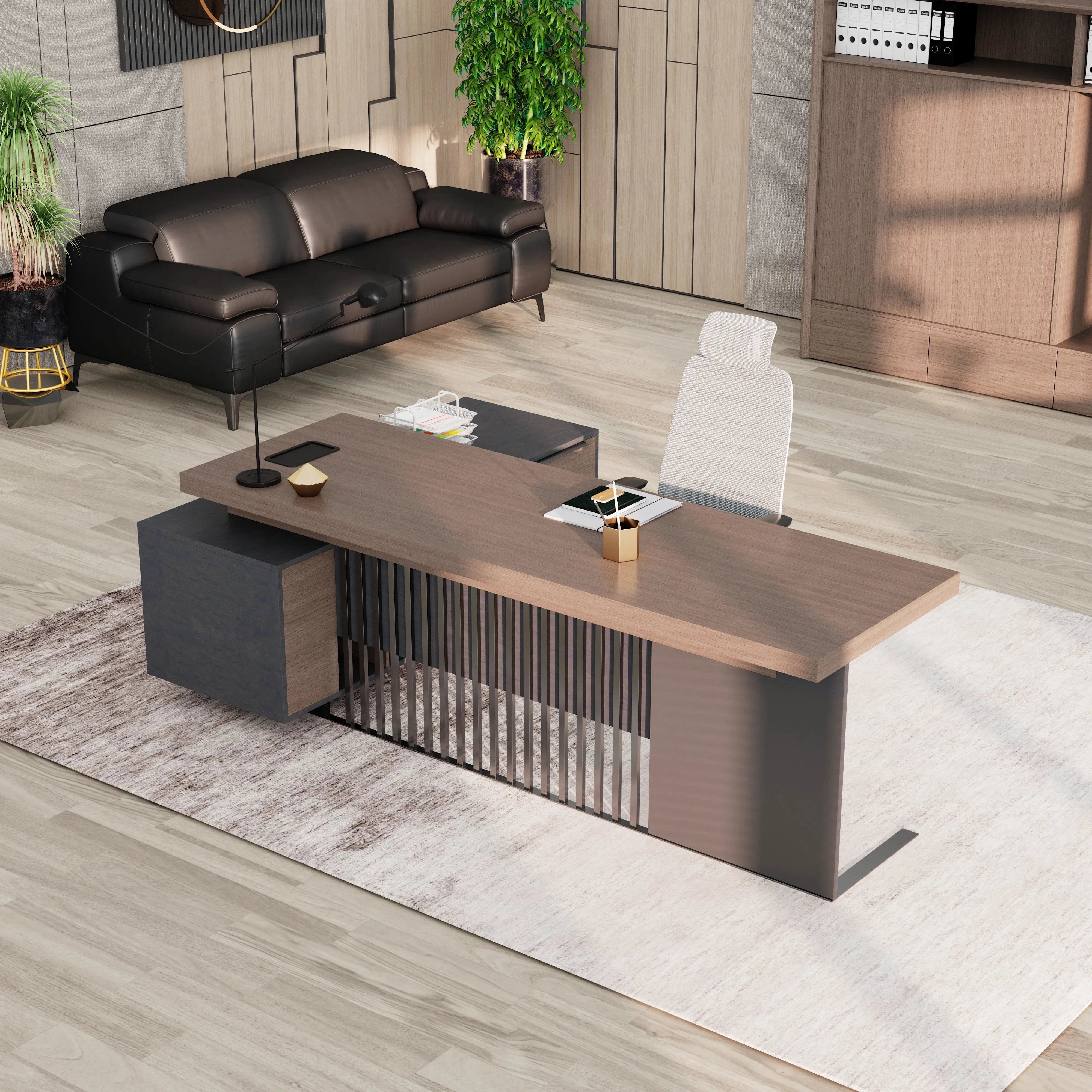 Cecilia ยท Modern L-Shaped Executive Desk