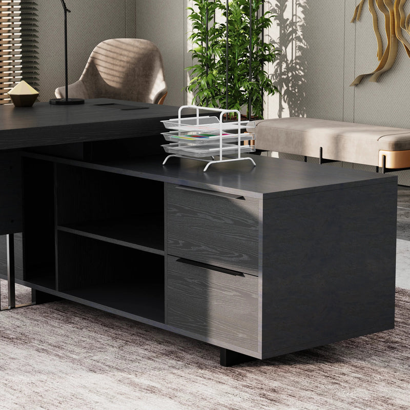 Cecilia ยท Modern L-Shaped Executive Desk