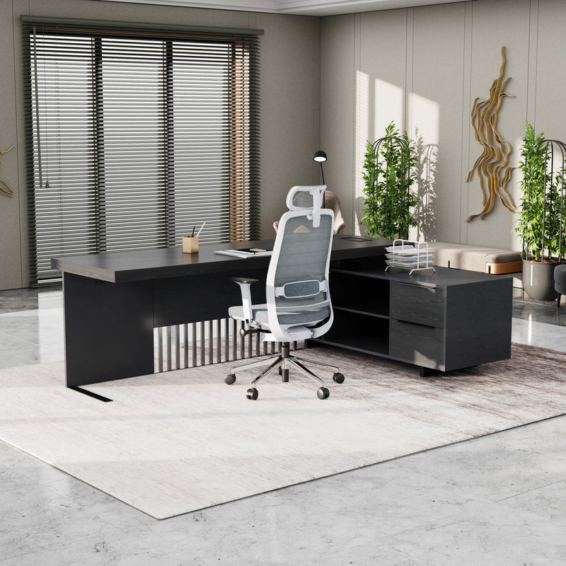 Cecilia ยท Modern L-Shaped Executive Desk
