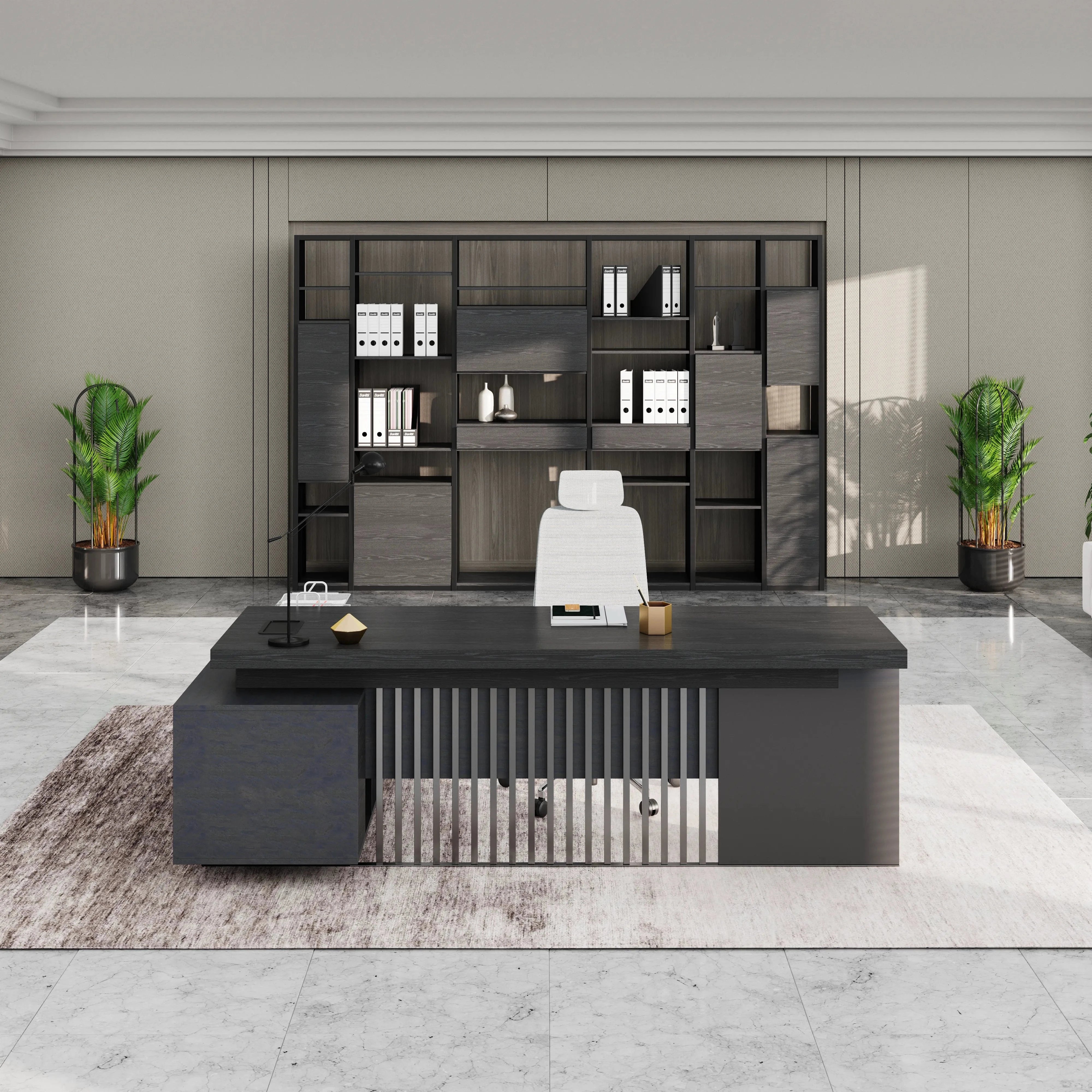 Cecilia ยท Modern L-Shaped Executive Desk