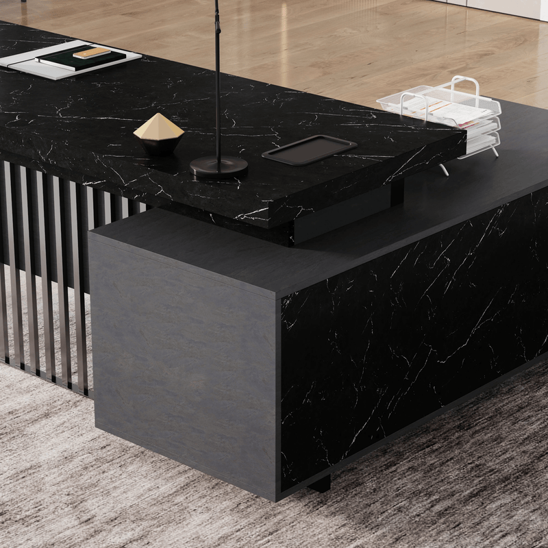 Cecilia ยท Modern L-Shaped Executive Desk
