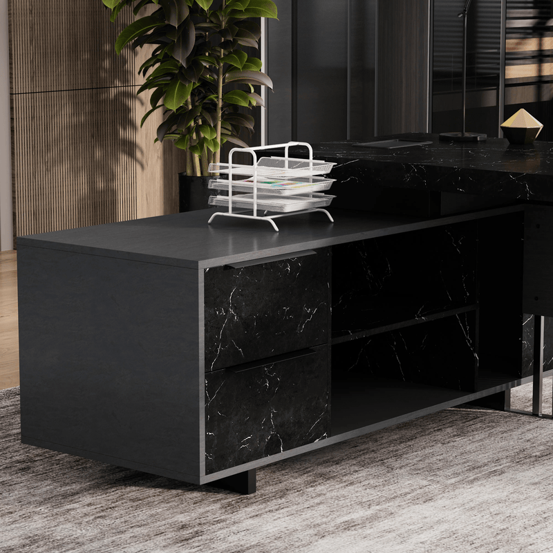 Cecilia ยท Modern L-Shaped Executive Desk