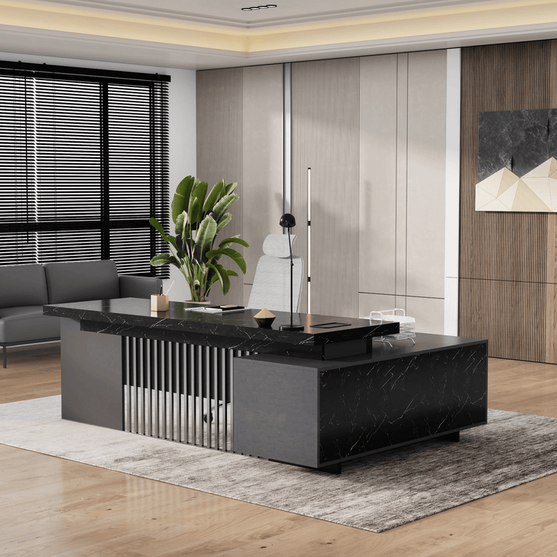 Cecilia ยท Modern L-Shaped Executive Desk