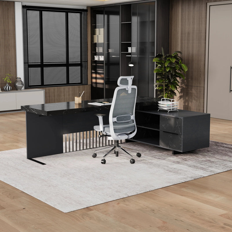 Cecilia ยท Modern L-Shaped Executive Desk