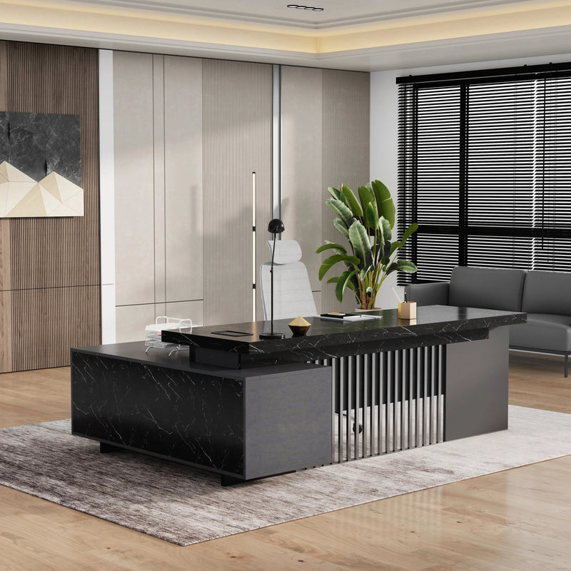 Cecilia ยท Modern L-Shaped Executive Desk