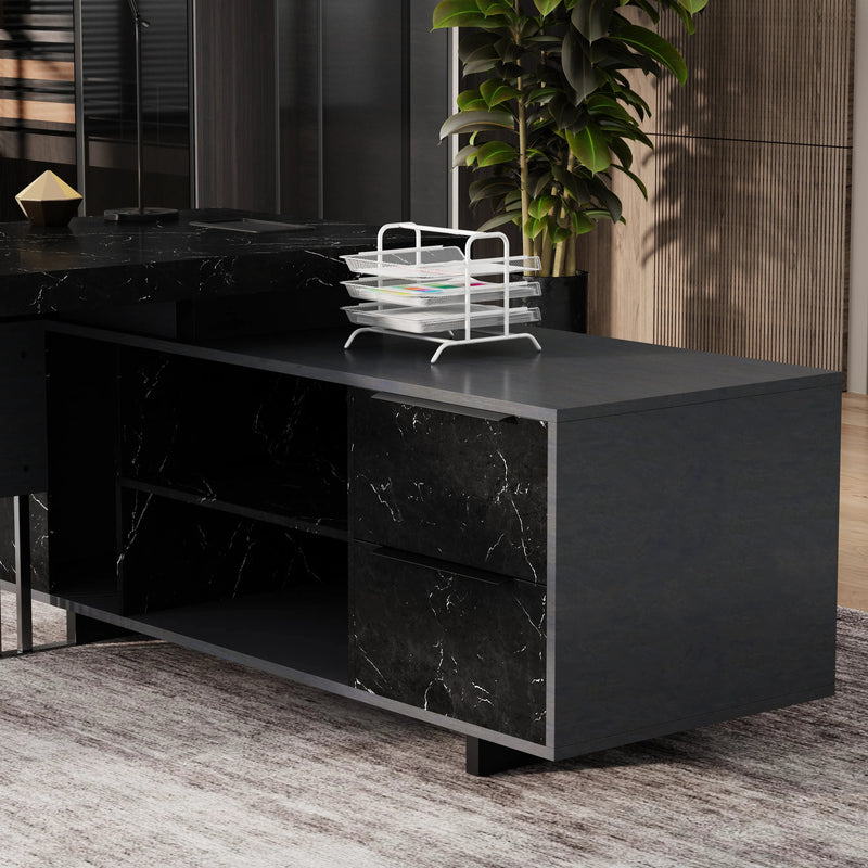 Cecilia ยท Modern L-Shaped Executive Desk