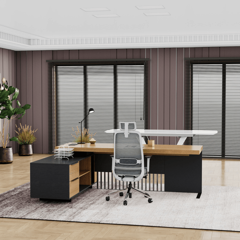 Cecilia ยท Modern L-Shaped Executive Desk
