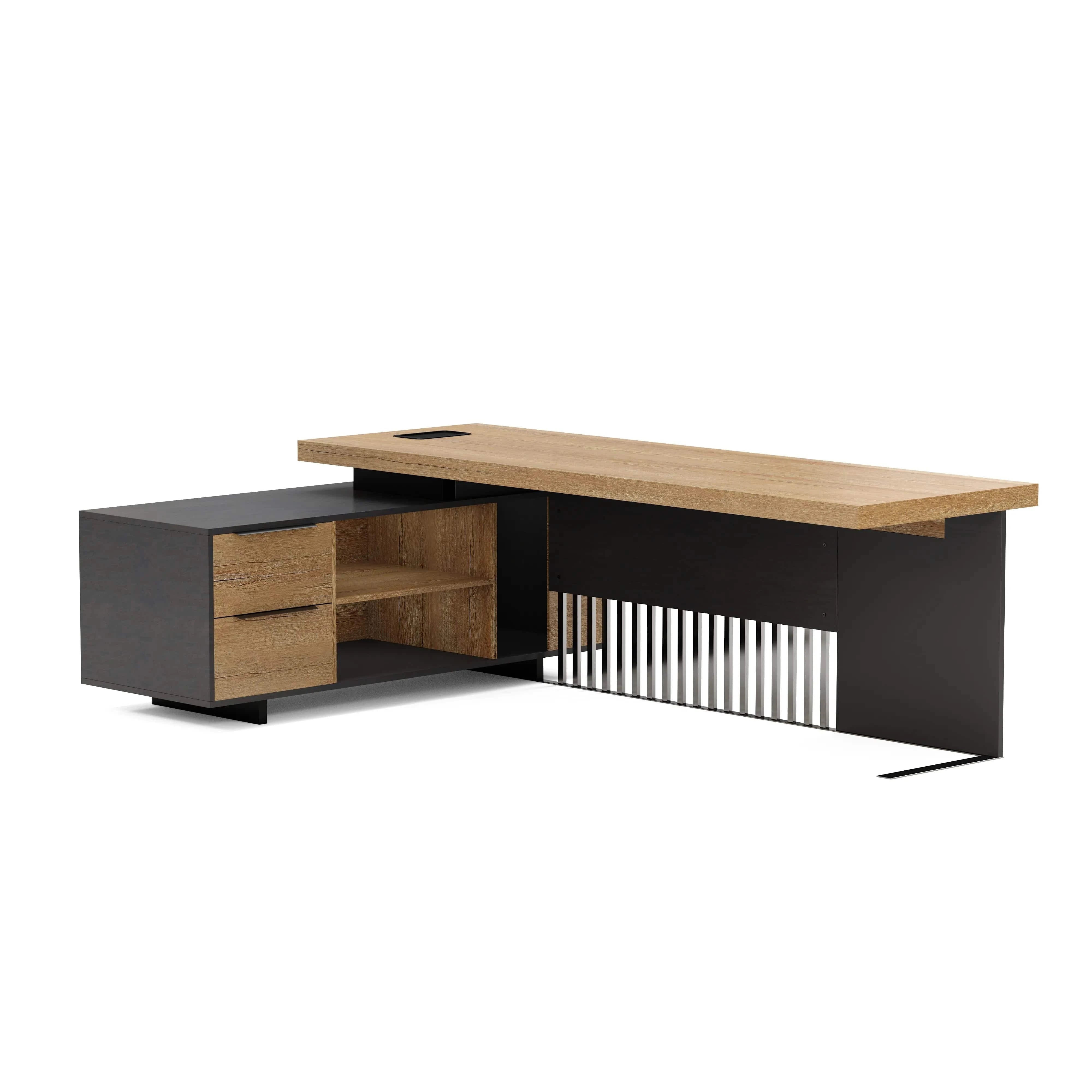 Cecilia ยท Modern L-Shaped Executive Desk