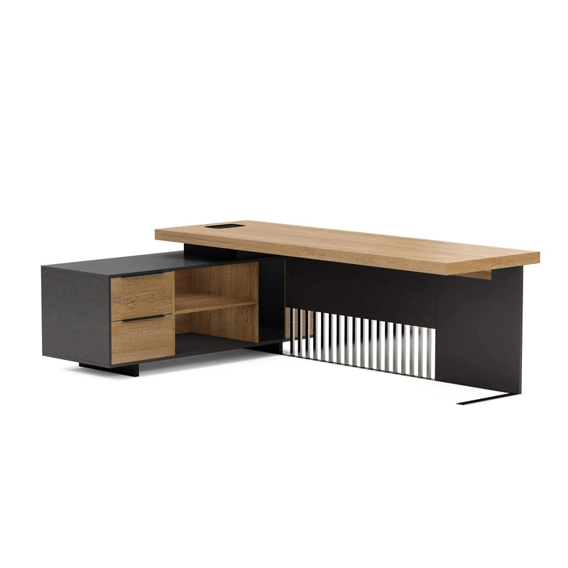Cecilia ยท Modern L-Shaped Executive Desk
