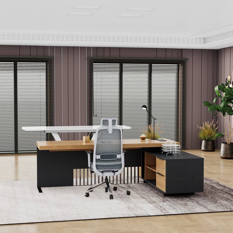 Cecilia ยท Modern L-Shaped Executive Desk