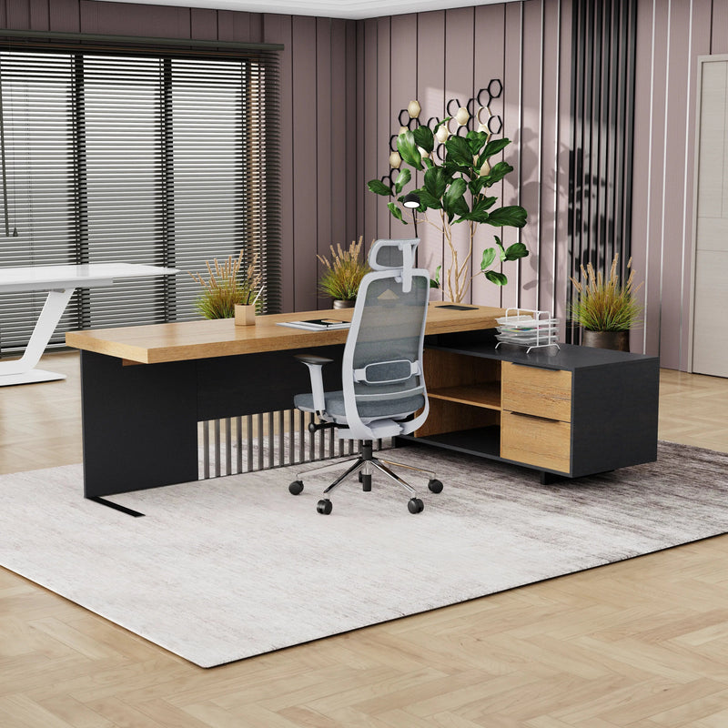 Cecilia ยท Modern L-Shaped Executive Desk