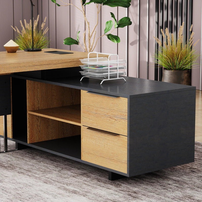 Cecilia ยท Modern L-Shaped Executive Desk