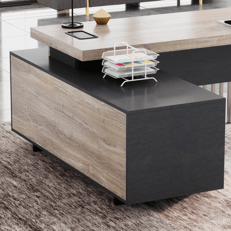 Cecilia ยท Modern L-Shaped Executive Desk