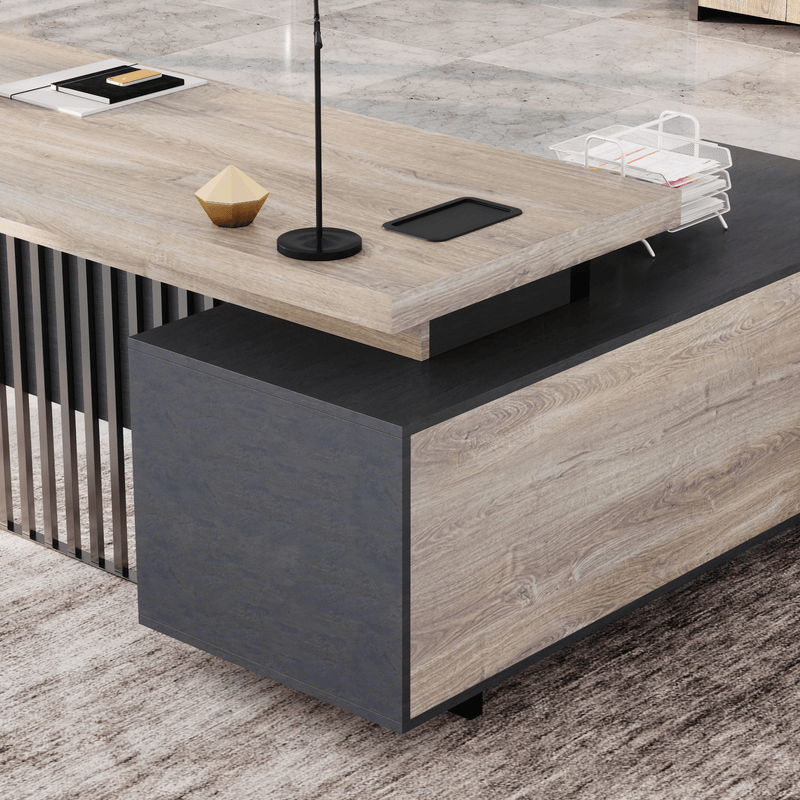 Cecilia ยท Modern L-Shaped Executive Desk