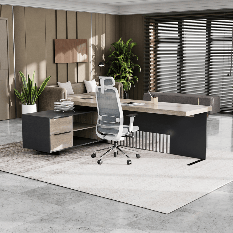 Cecilia ยท Modern L-Shaped Executive Desk