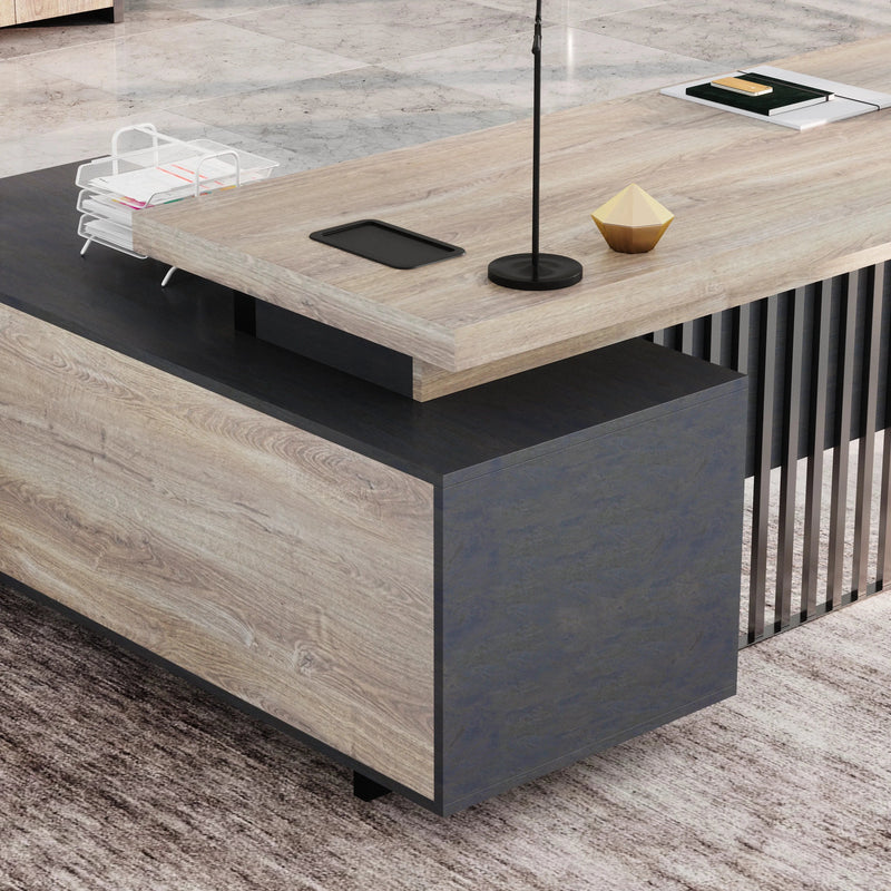 Cecilia ยท Modern L-Shaped Executive Desk